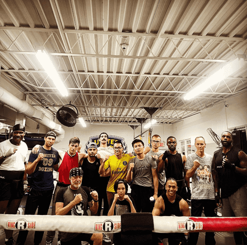 Chris in the boxing ring